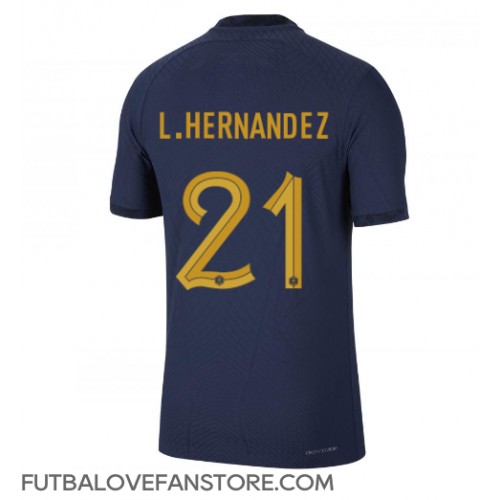 Francúzsko Lucas Hernandez #21 Domáci futbalový dres MS 2022 Krátky Rukáv